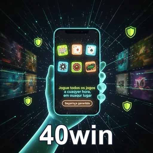 Tela com interface amigável e responsiva do casino mobile 40win